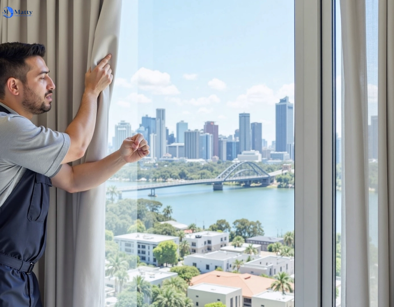 Professional curtain steam cleaning service weyba-downs QLD by Matty Curtain Cleaning